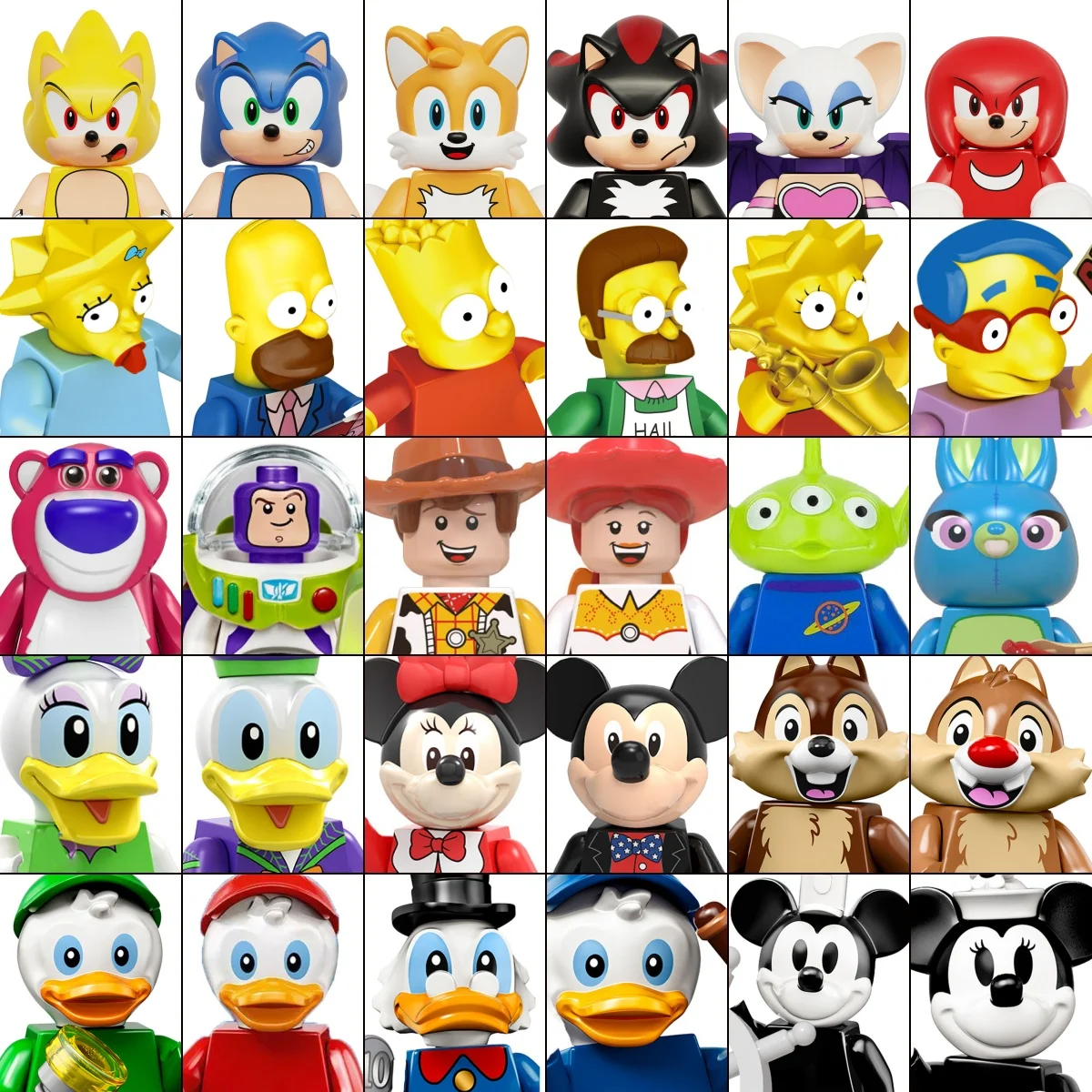 

Disney cartoon animation MINI building block Mickey Simpson block toys gifts assembly brick toys
