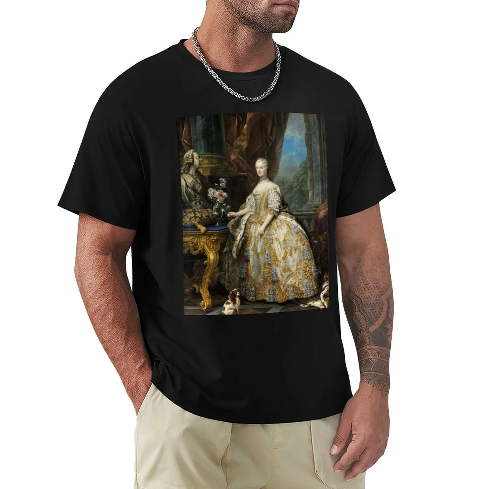 

Marie Leszczinska, Queen of France - Charles-André van Loo T-Shirt Big and Tall Gym T-Shirt