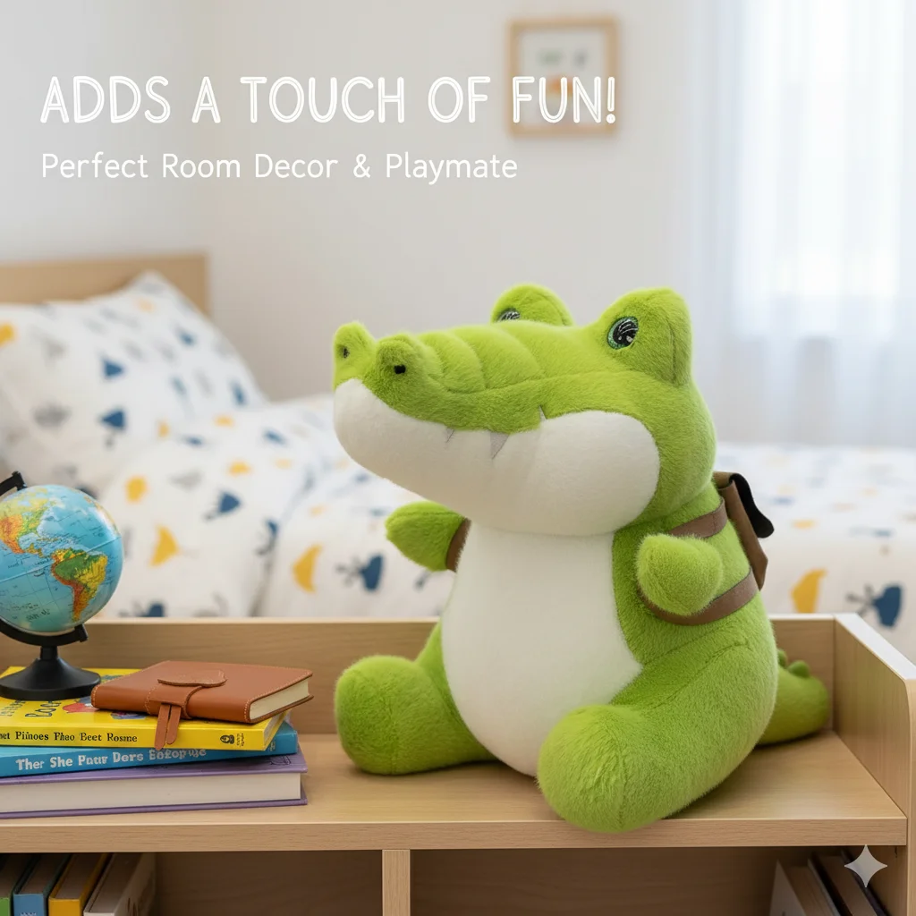 

Большая плюшевая игрушка-крокодил для детей, мягкая кукла-животное, успокаивающая подушка для сна, милый мультяшный компаньон для мальчиков и девочек