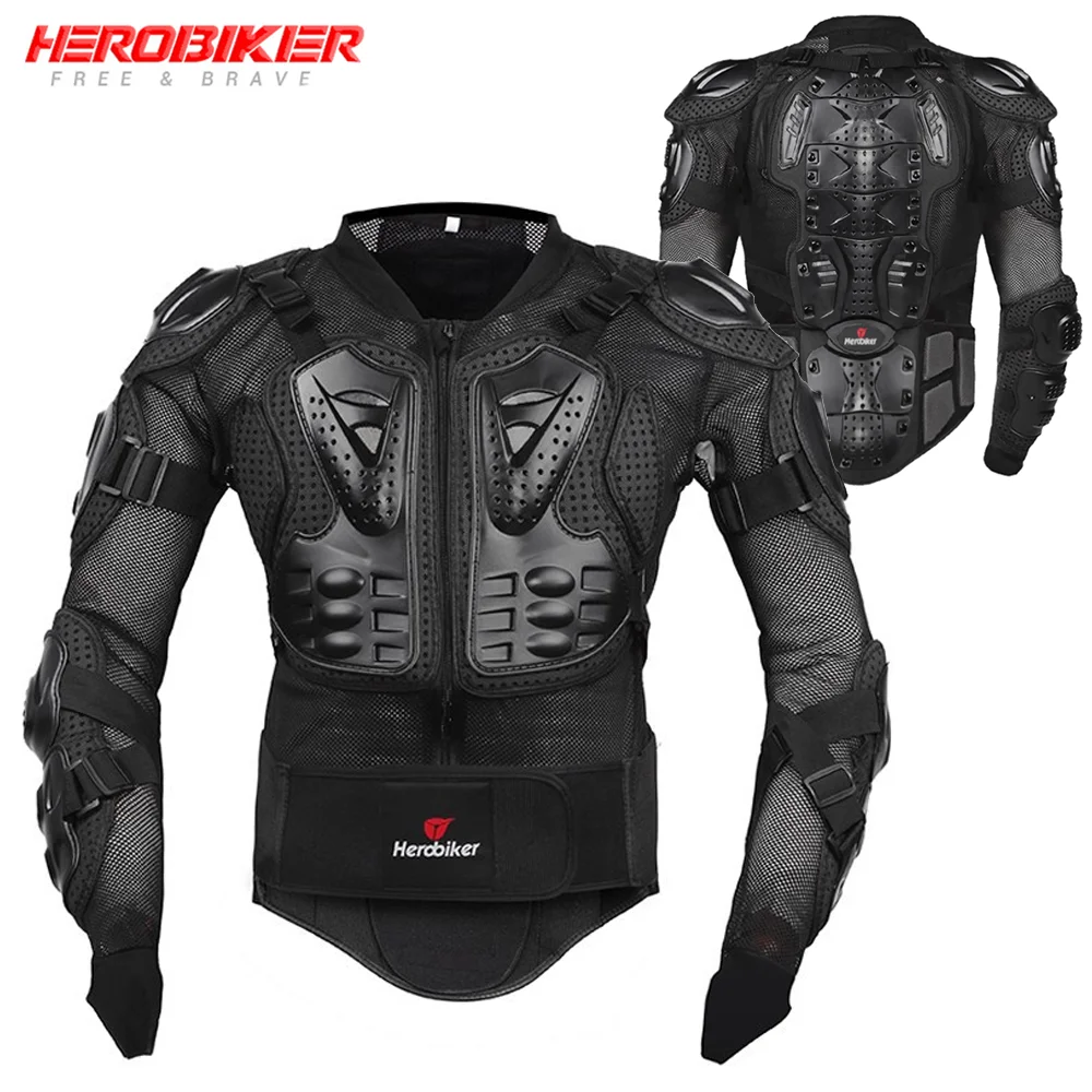 HEROBIKER Motorcycle Jacket Full Body Armor  Chest  Motocross Racing Protective Gear Moto Riding Skiing Protector