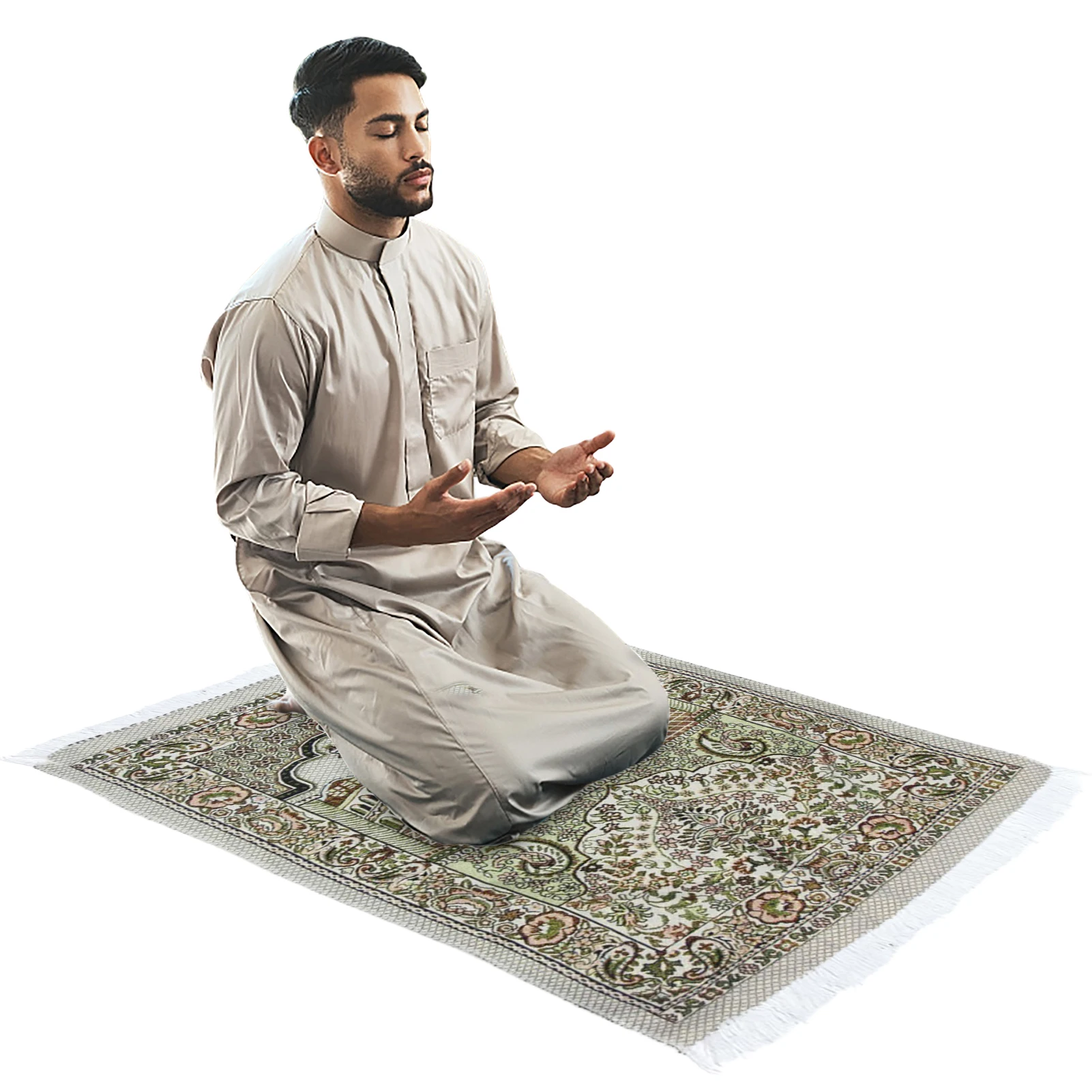 

27.5x43.3in Prayer Rugs IslamIslamic Lightweight Soft Muslim Prayer Carpet Traditional Lightweight Velvet Praying Mat