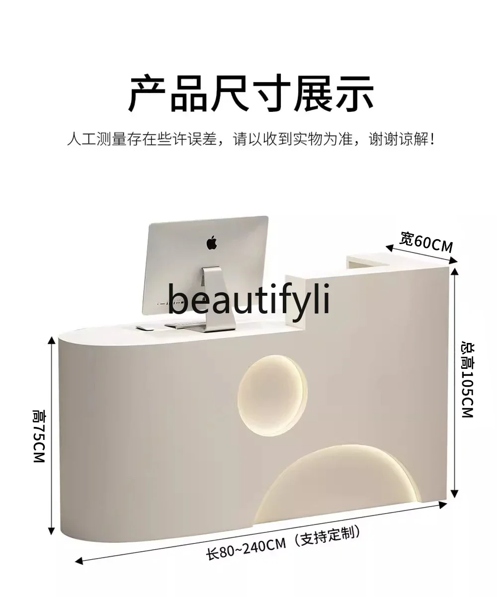 ZzqClothing Store أمين الصندوق مكافحة صالون تجميل صغير بار بسيط الحديثة ورنيش مكتب الاستقبال مكتب الاستقبال الملابس النسائية