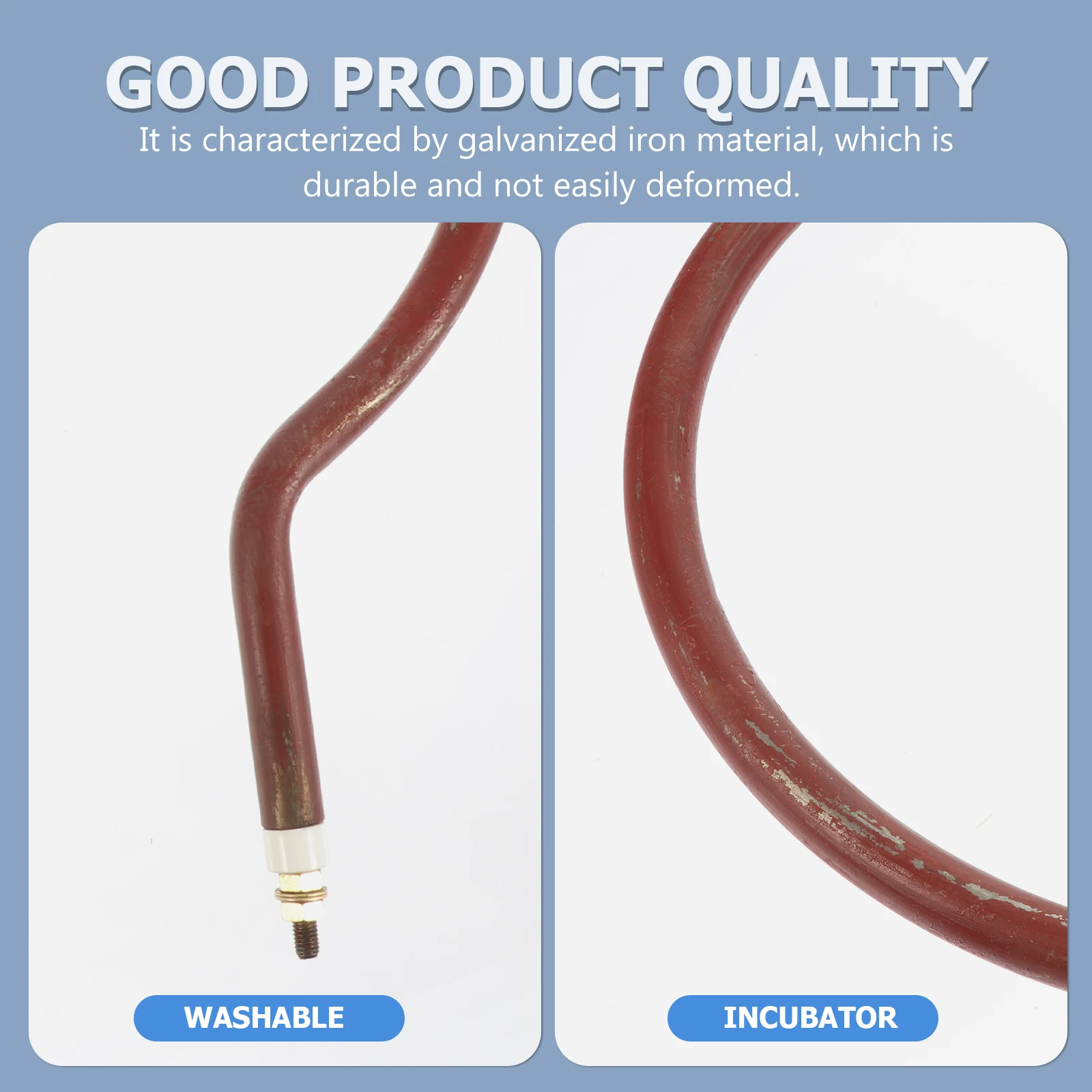 

Poultry Incubator Heater Galvanized Iron Durable Convenient Replaceable Parts Incubator Heating Tool Hatcher Heating