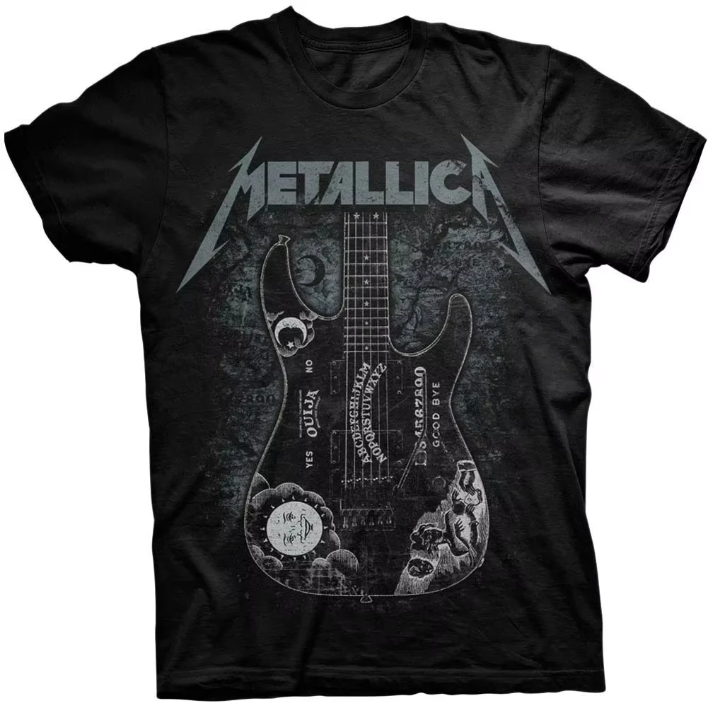 Grim Reaper Skull Black Metallica Band T-Shirt Cotton Graphic Tee Men Women Summer Streetwear