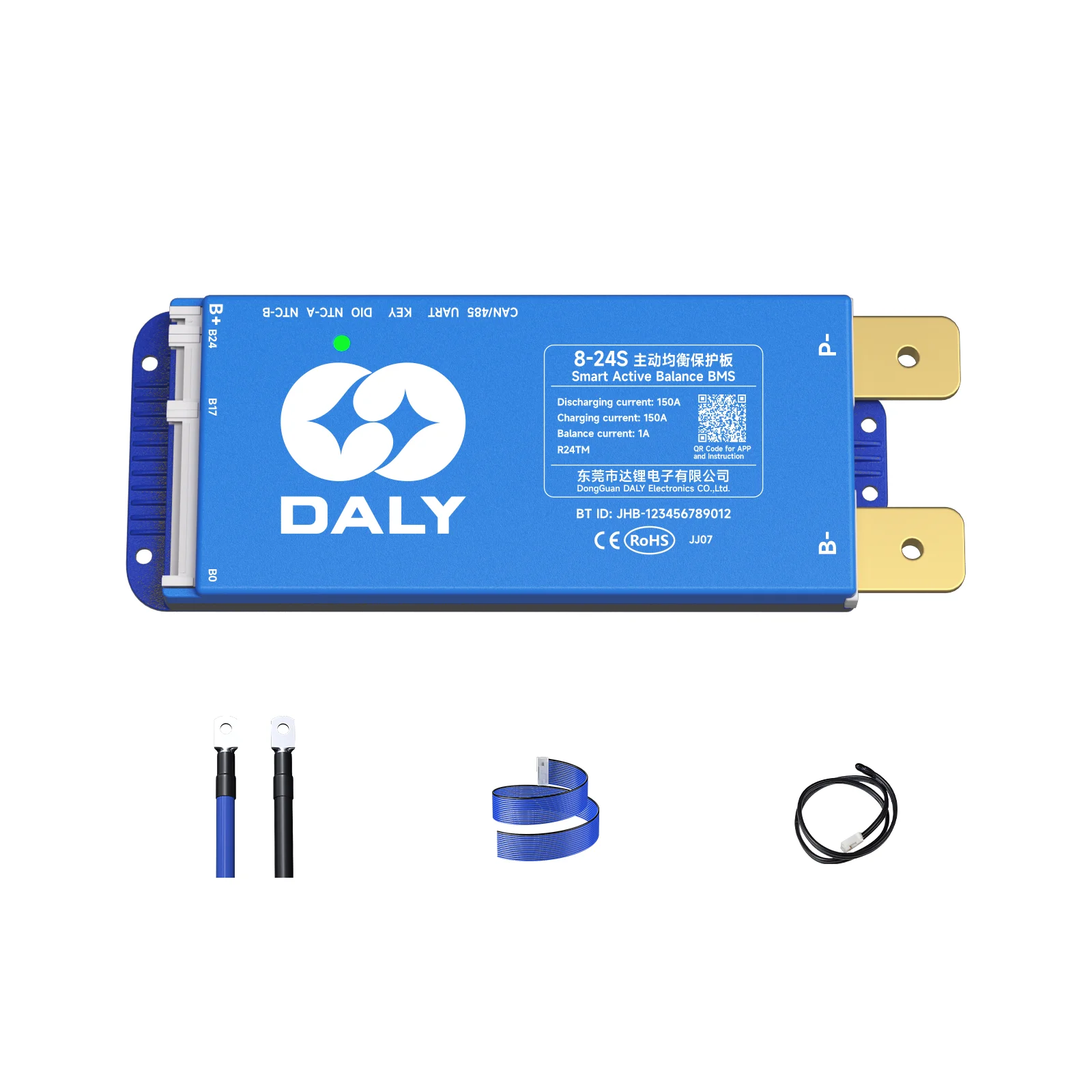 

Daly Smart BMS 4s lifepo4 bluetooth Wifi 8S 24S 40A 60A 80A 100A 150A active balance 16s 48v lifepo4