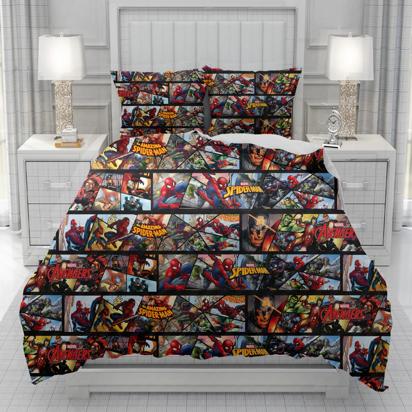 Spider Man superheroes Duvet Cover men women/Children KID Printing Disney cartoon Bedding Set Comforter Bed dropshipping