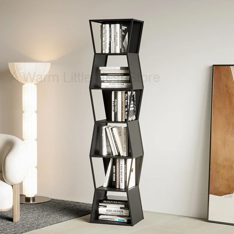 Black Metal Bookcase Cube Storage Organizer Filing Bookshelf Minimalist Display Estanteria Habitacion Furniture For Livingroom