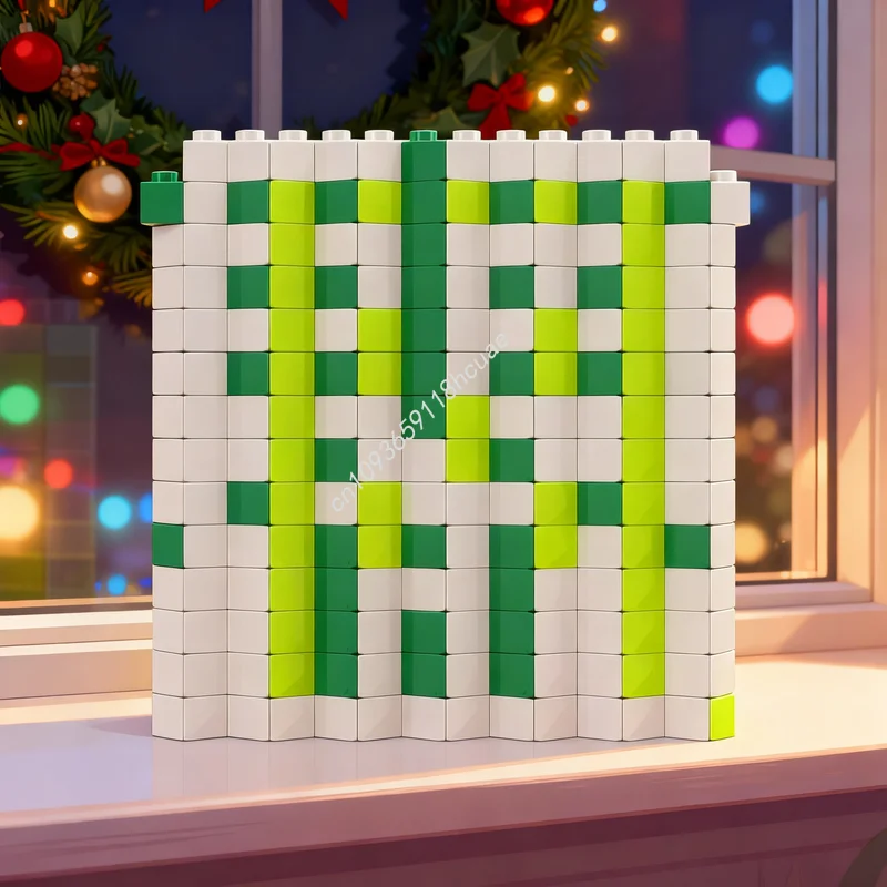 514pcs MOC Two Sides Word Spring Wind Model Building Blocks Architecture DIY Toy Christmas Gifts Creative Idea Education