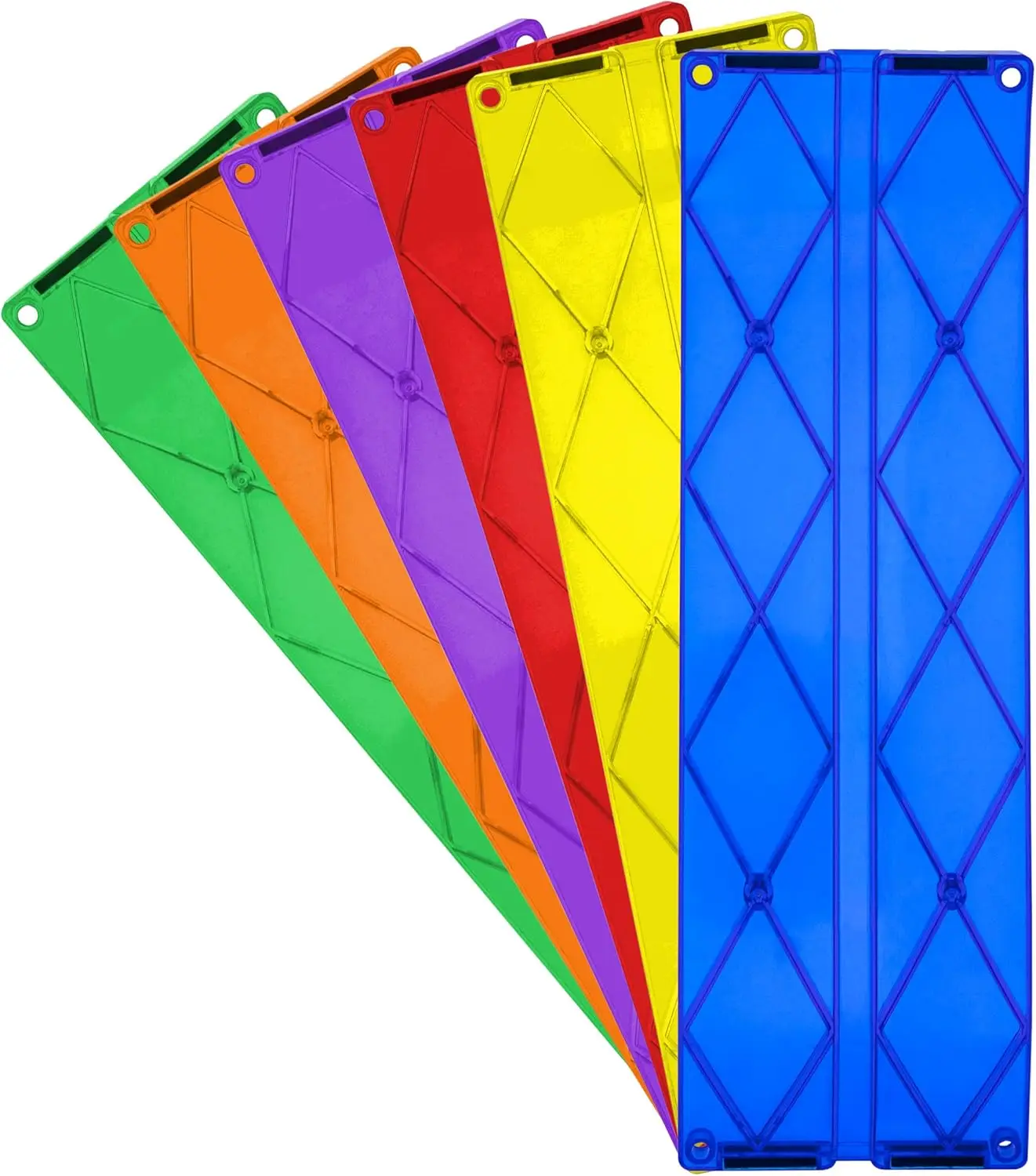 128 Stück magnetische Rennwagen-Schiene + 3 LED-beleuchtete LKW-Autos + 6 Stück Erweiterungsrampen-Fliesen Mega-Bundle: STEAM Learning, Enhance Constr