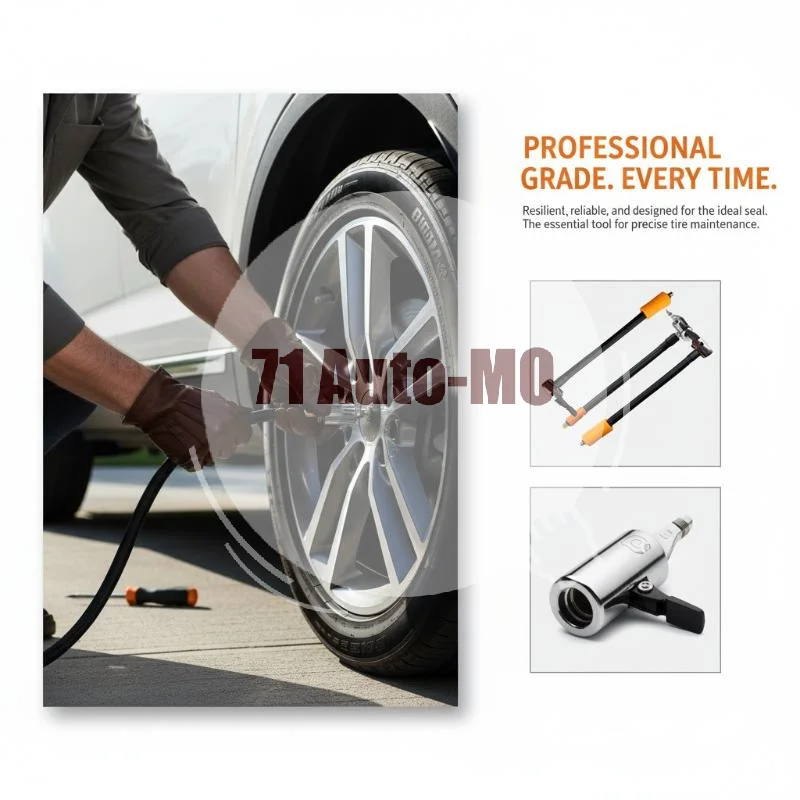 Braided Tire Inflator Hose Leak Proof Connector Flexible Design Portable for Road Trip Car Tire Emergency Use