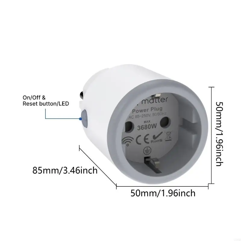 U0DE Intelligent WiFi 16A Monitoramento energia Suporte para automação residencial