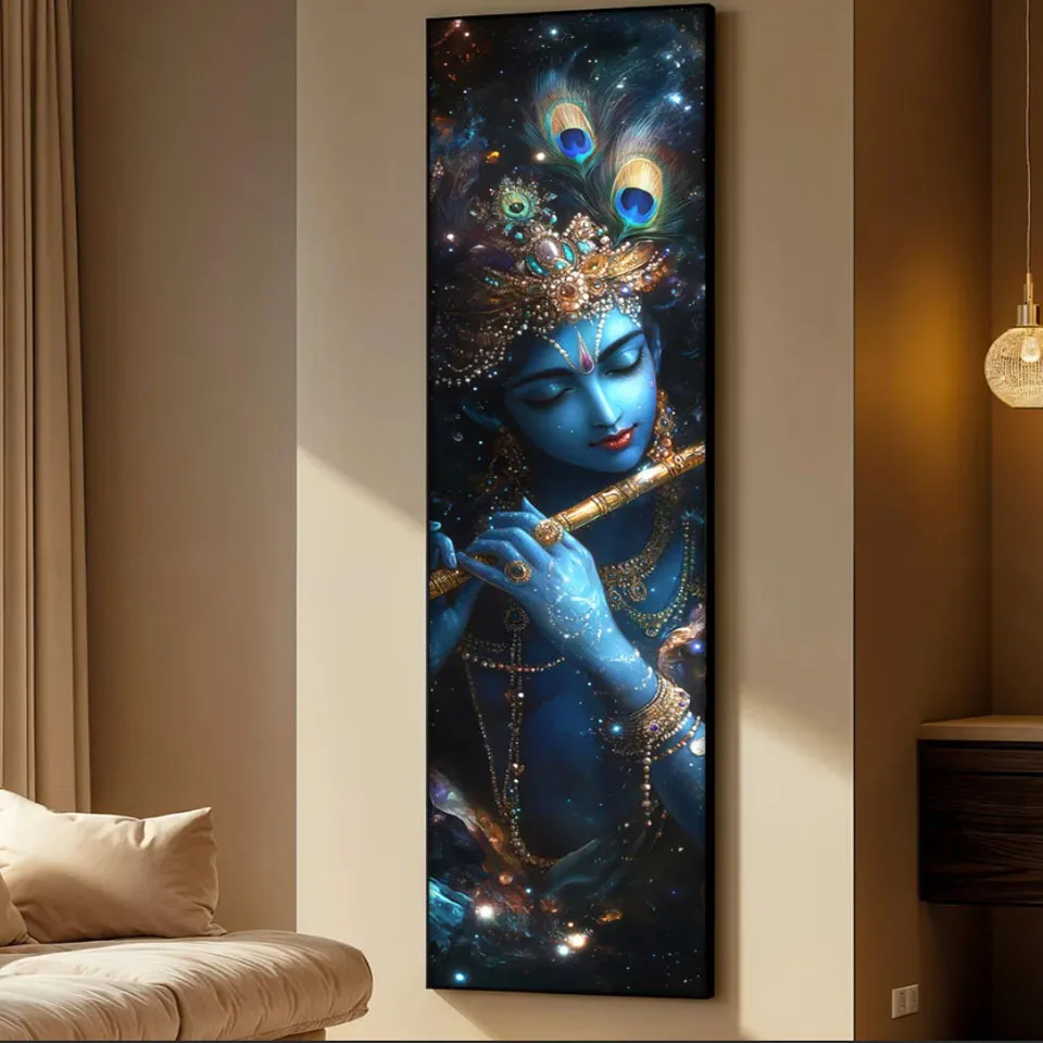

Lord Krishna Diamond Painting, Krishna Art, Radha Krishna Decor, Spiritual Indian Home Decor, Hindu God, Diamond Art Unique Gift