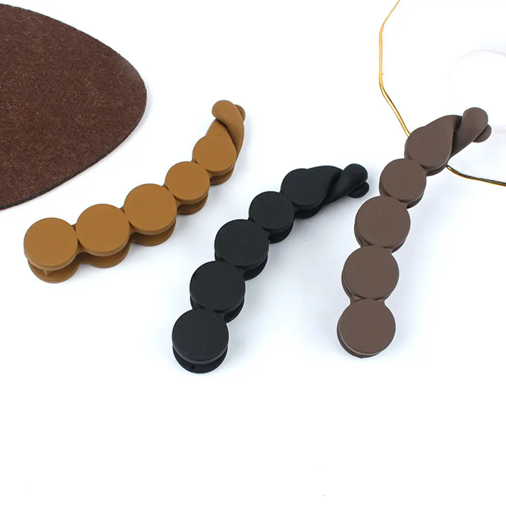 

6 Pcs Hair Piece Colorful Bath Clips Ponytail Thick Accessories Banana for