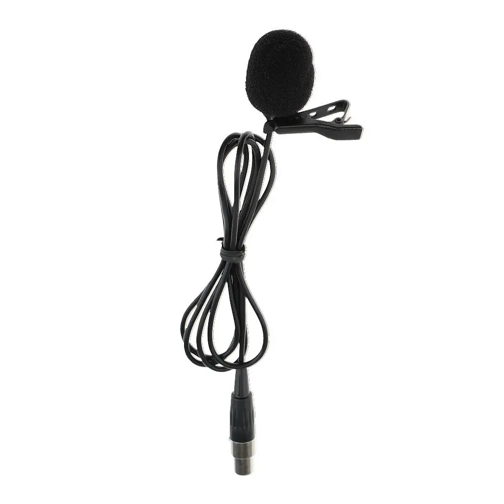 Lavalier Microphone with 3pin XLR Dynamic Lapel Clip Adjustable Arm Uni-directional for Speech Dance and Megaphone Systems