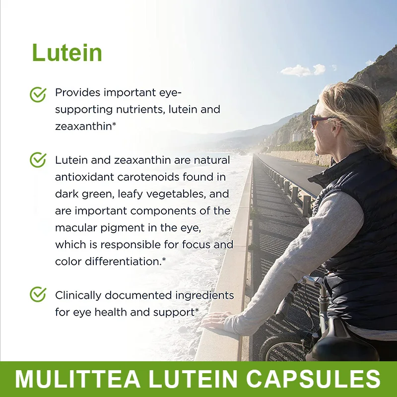 Mulittea Lutein 20mg Zeaxanthin Capsule for Blue Light Macular Health & fatigue and Eye Vision Health