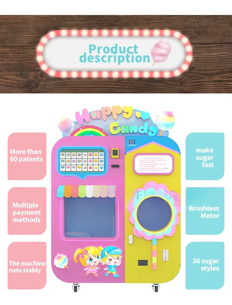 

YG Индивидуальные роботы-автоматы для приготовления сахарной ваты с сенсорным экраном, для быстрого и выгодного бизнеса, по выгодной цене