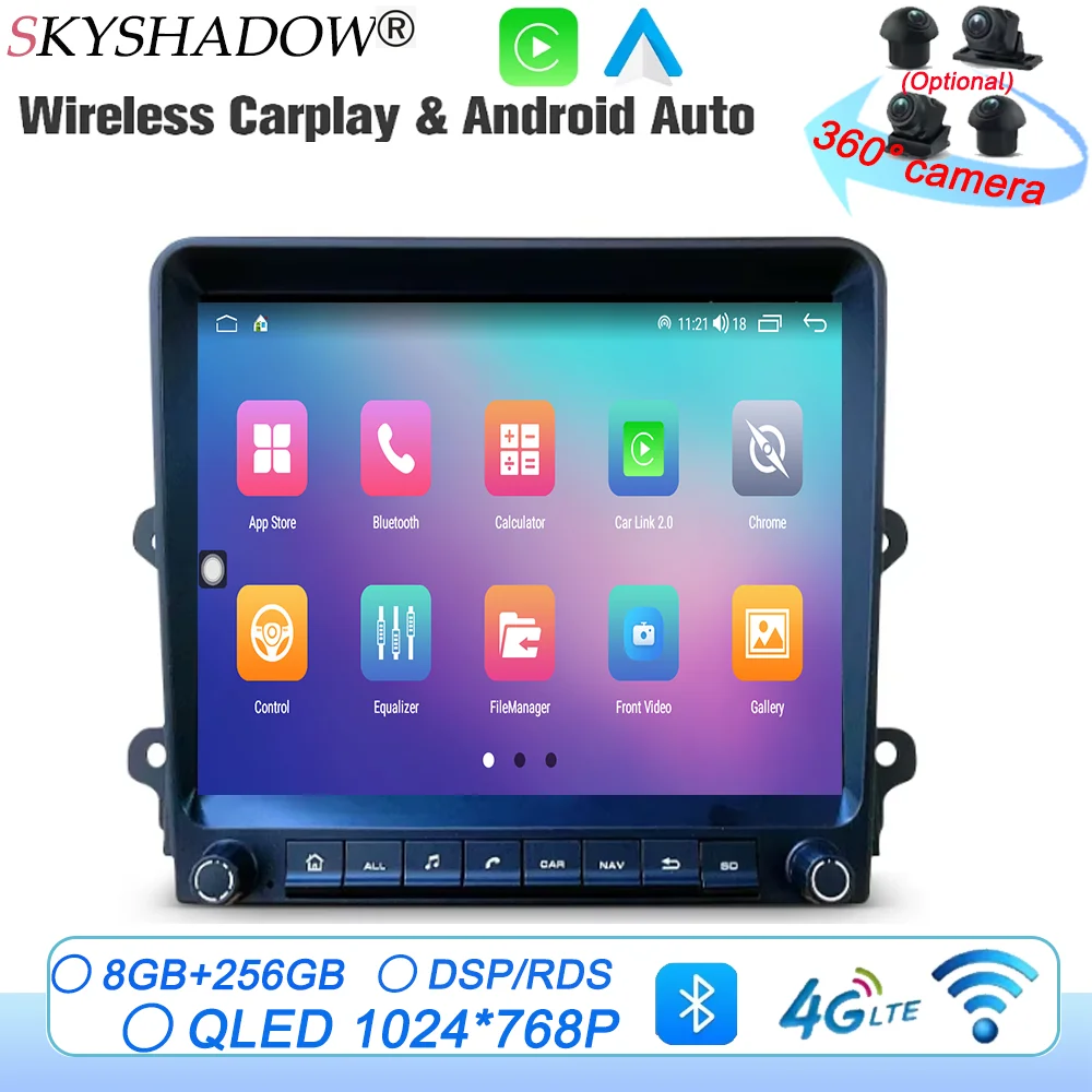 

12G+256G Carplay Auto Android 13.0 8.4" Car DVD Player Radio GPS Wifi Bluetooth For Porsche Cayman Boxster 718 911 918 981 997