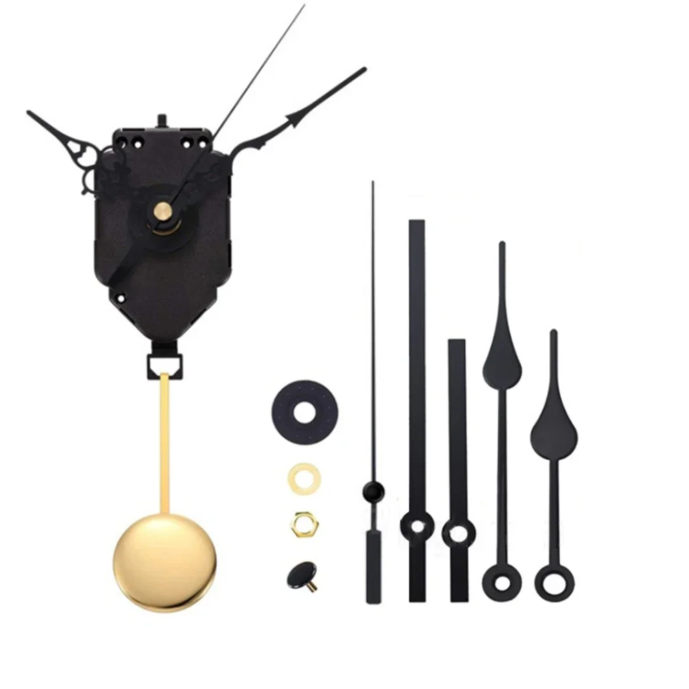 Kits Clock Movement DIY Pendulum Quartz Replacement Set Black/red High Quality Home Décor Melody Metal+Plastic