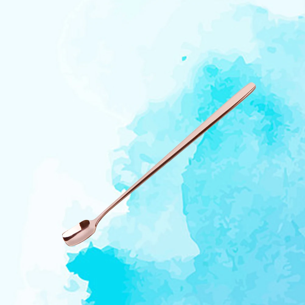 

Coffee Stir Stick Stainless Steel Rose Gold 17x1.5cm Cocktail Mixer Martini Juice Milk Swizzle Rod Bar Tool