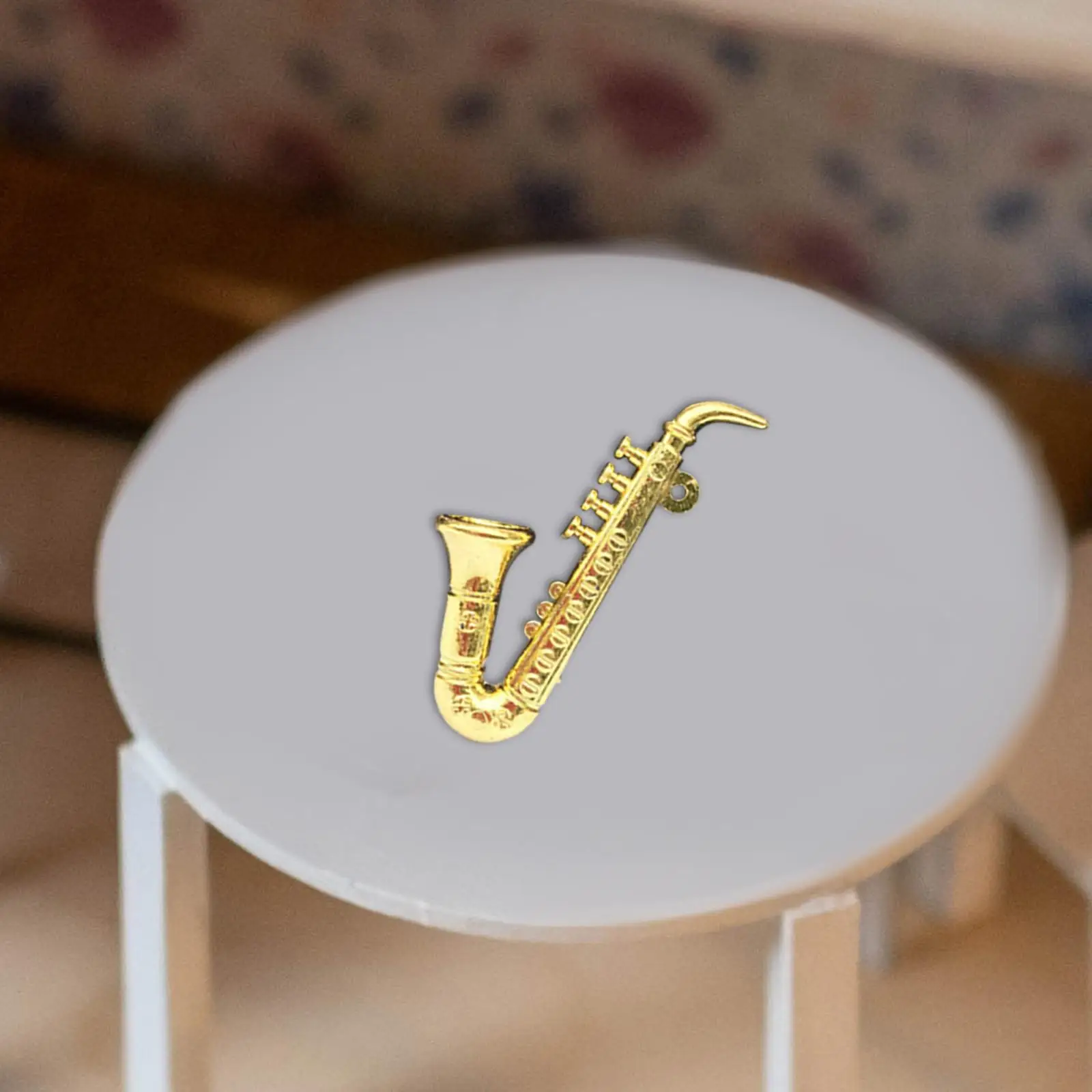 Juego de instrumentos musicales en miniatura para decoración del hogar, casa de muñecas a escala 1:12