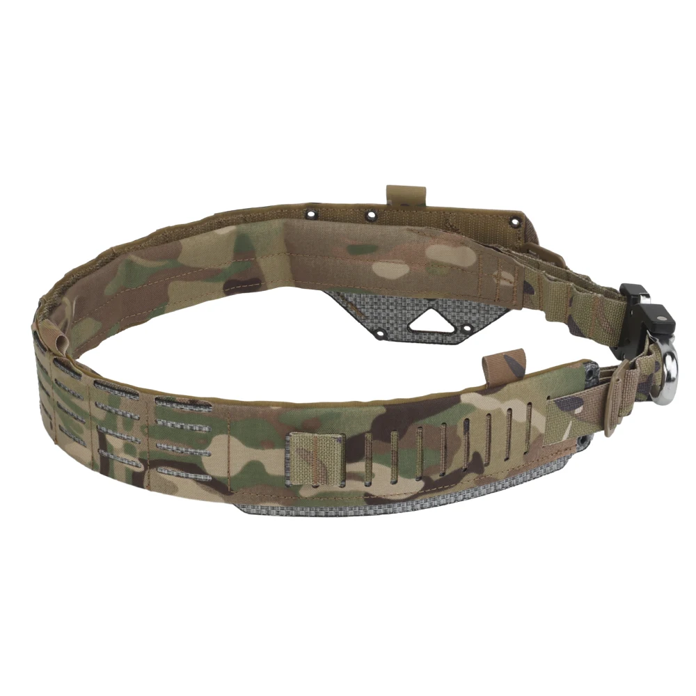 Cinturón táctico de 2 capas para caza al aire libre, cinturón de combate, hebilla de Metal de separación rápida, MOLLE, equipo de Airsoft, sistema de usuario