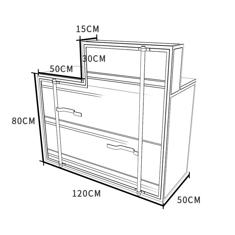 Customized Bar Counter Cashier Shop Small Convenience Store Bar Retro Industrial Style Restaurant Ideas Corner Front Desk