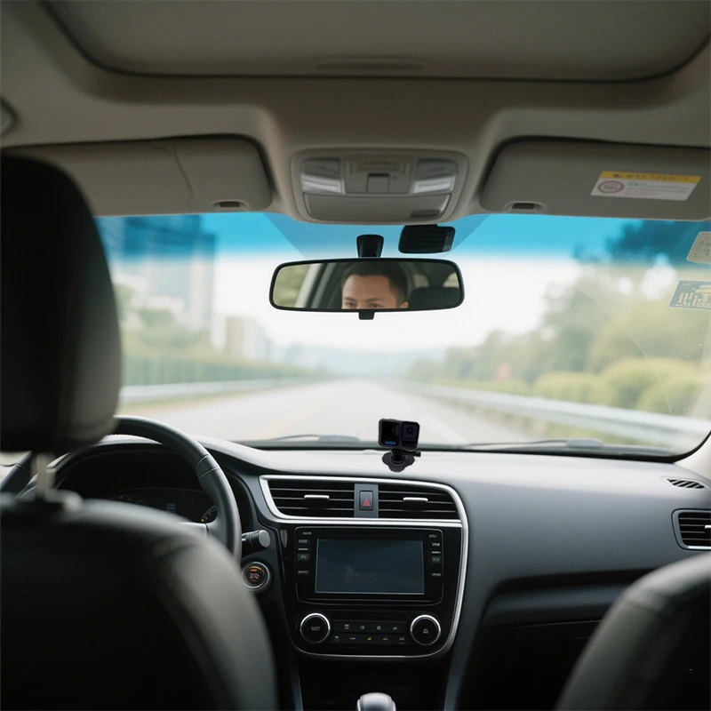 Supporto per casco moto regolabile per Insta360 X5 X4 X3 Ace Pro GoPro 13 12 11 10 DJI adesivo adatto alle superfici Base per action camera