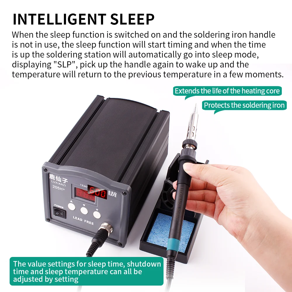 LUXIANZI-Estação De Solda De Alta Freqüência, Estação De Retrabalho Digital, Ferro De Solda De Temperatura Ajustável, Ferramenta De Solda, 203H, 150W