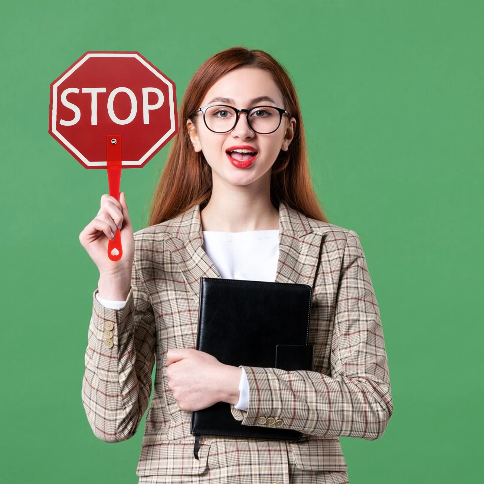 

Handheld Sign Props Brightly Colored Stop Signs for Classroom Teacher Supplies Lightweight Portable Design Ideal Bulk Paddle