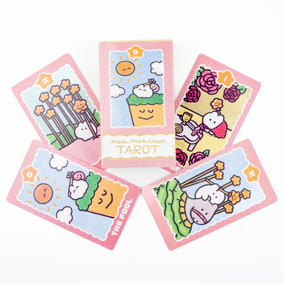 3/15~17@tarochan_kawaii様 10.3*6Cm Mokmokchan Tarot 78Pcs Kawaii Tarot Cards Playing Game
