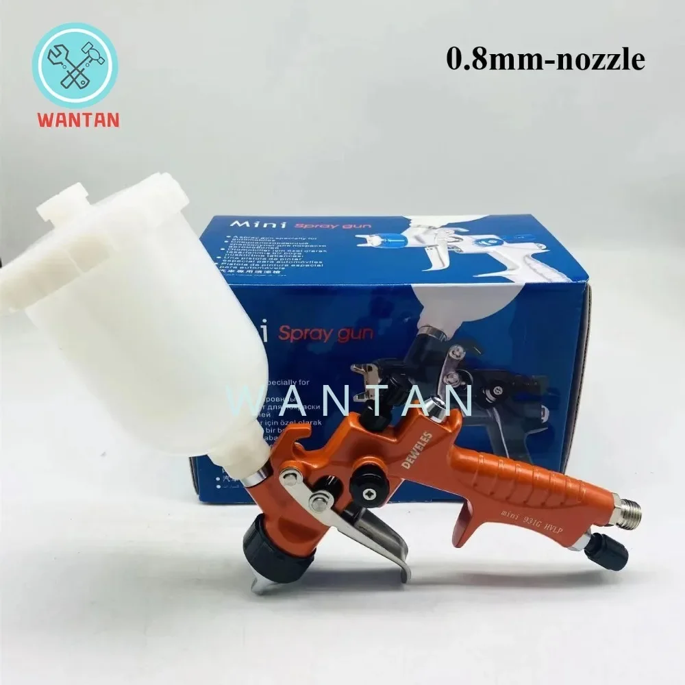 Paint Spray Gun Mini 931G Auto Furniture Repair Spray Tool 0.5mm/0.8mm/1.0mm Nozzle 250mm Cup HVLP Manual Spray