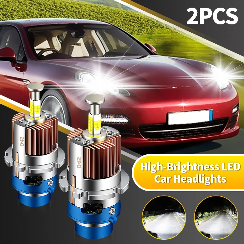 

Комплект из 2 шт. светодиодных ламп для фар автомобиля D3S D1S, HID Canbus D2S D4S D5S, ксеноновые, Plug&Play, Turbo LED, двухсторонние, с чипом 9570 CSP, автомобильные лампы 12В 6000К