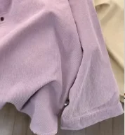 

Retro Corduroy Shirt For Women Spring Autumn Blouses French Style Layering Loose Versatile Long-sleeved