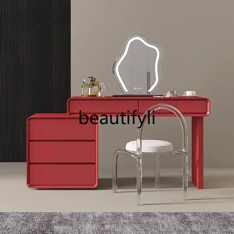 

ss D Complete dresser, paint, bedroom storage, light luxury makeup table, storage cabinet, chest desk integrated