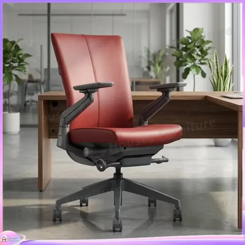 Ergonomic Office Chair Gaming Computer Desk Seat Swivel Massage Wooden Frame European Style Home Work Rotating Executive