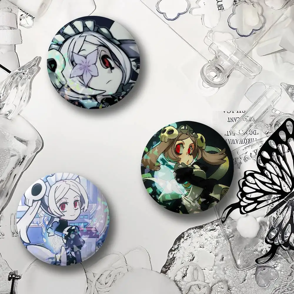 Game S-Skullgirls Marie Laser Badge Ensemble Lapel Pins for Backpacks Briefcase Brooch Clothes Gifts