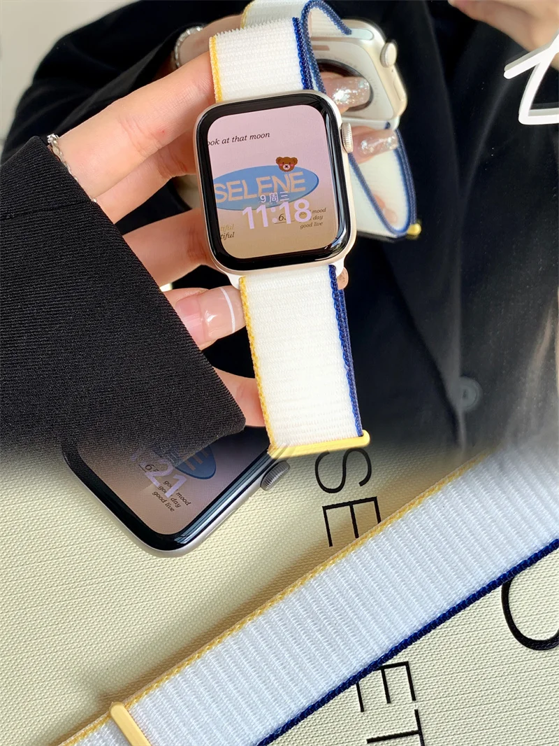 2026 Nylon Loop for Apple Watch Band 49mm 46mm 40mm 44mm 41mm 45mm 42mm Bracelet IWatch 12/11/10/9/8/7/6/5/4/SE/Ultra 4/3 Strap