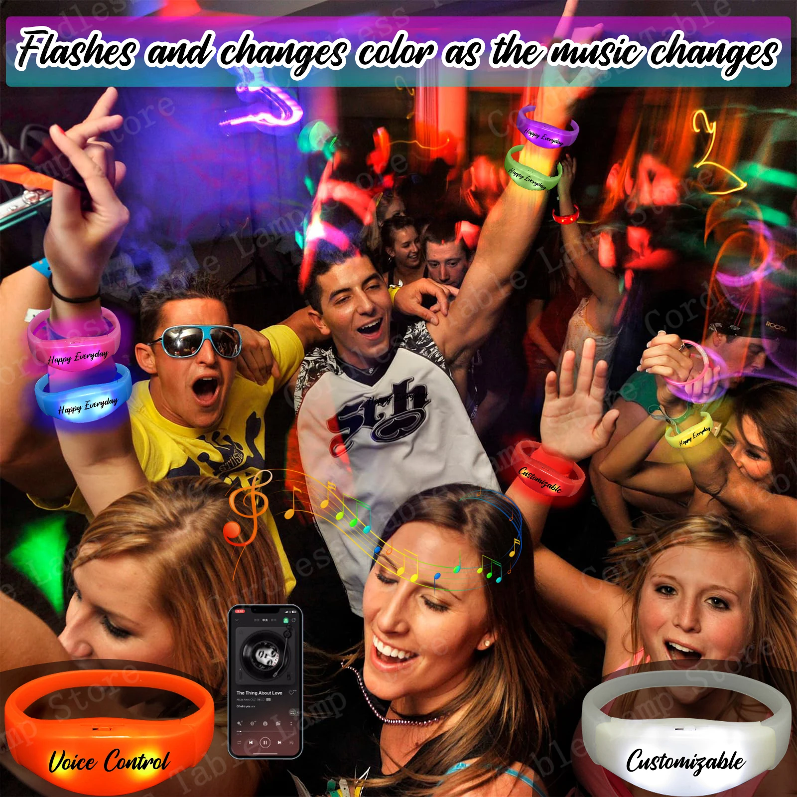 LED Sound-Activated Bracelets 2