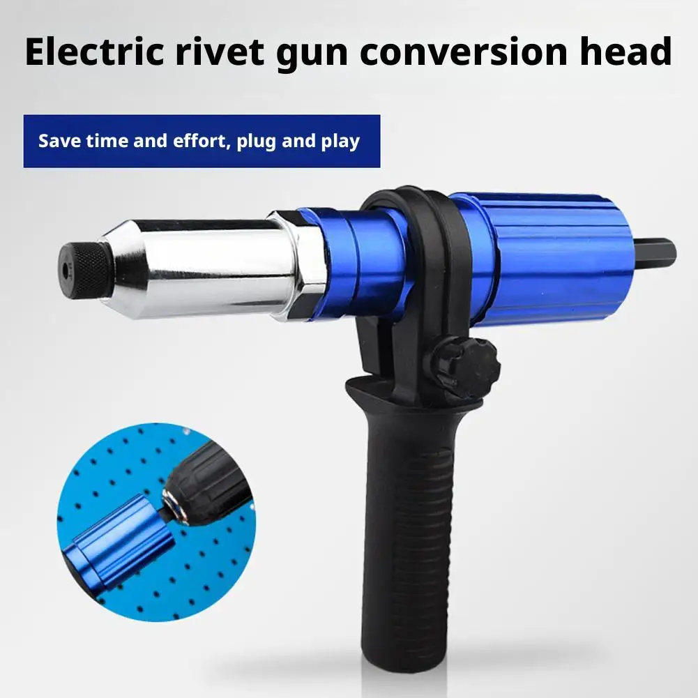 Pistola per rivetti elettrica Kit adattatore per pistola per rivetti elettrica professionale Inserto per dadi Tirare lo strumento per rivetti Accessori per utensili elettrici Strumenti per dadi
