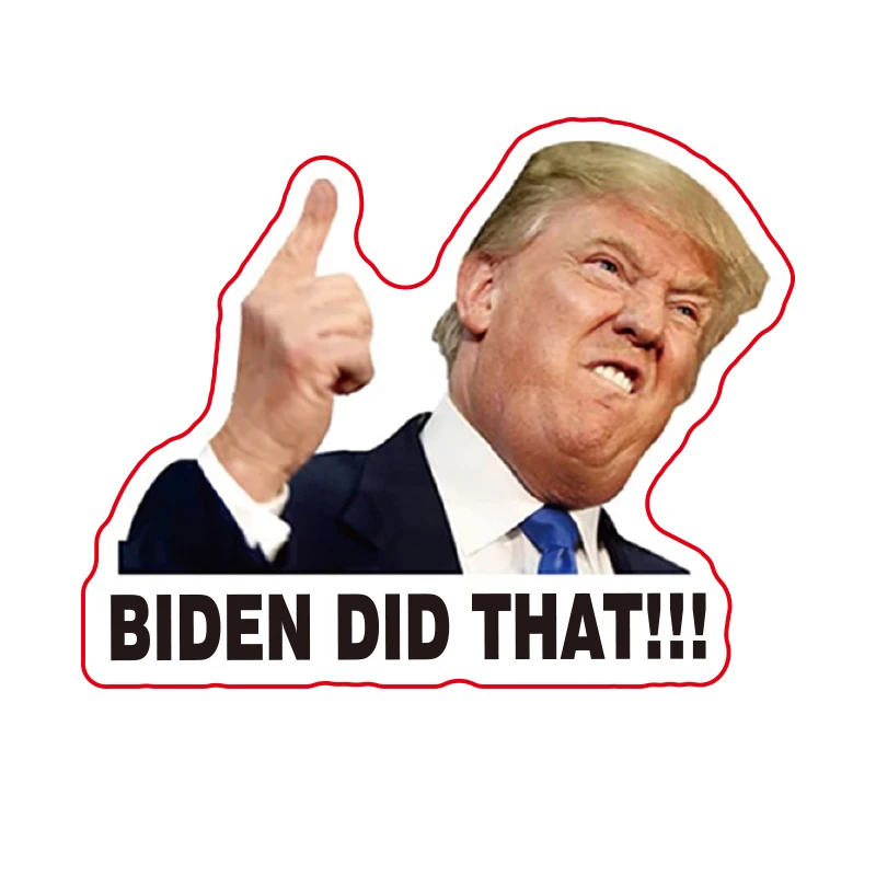 

50Pcs Stationary Sticker Cuting Die Joe Biden I Did That Humor 6cm Adhesive Paper Label DIY Gift Packaging Box Sealing Postcard