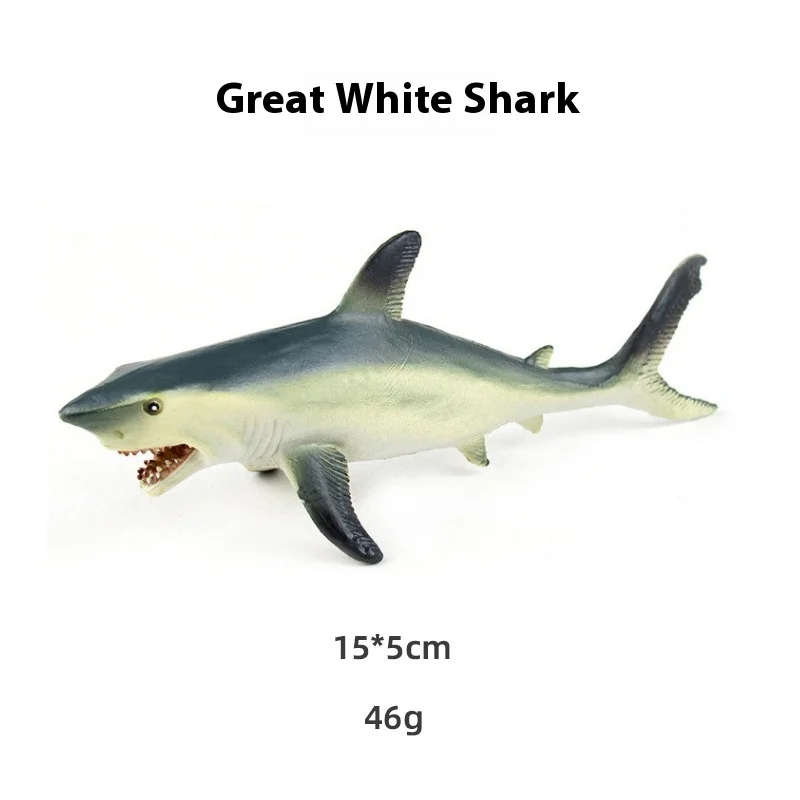 Oenux Savage Marine Sea Life Megalodon Action Figure Aquarium Big Fish Animal Model Toys For Kids Gift