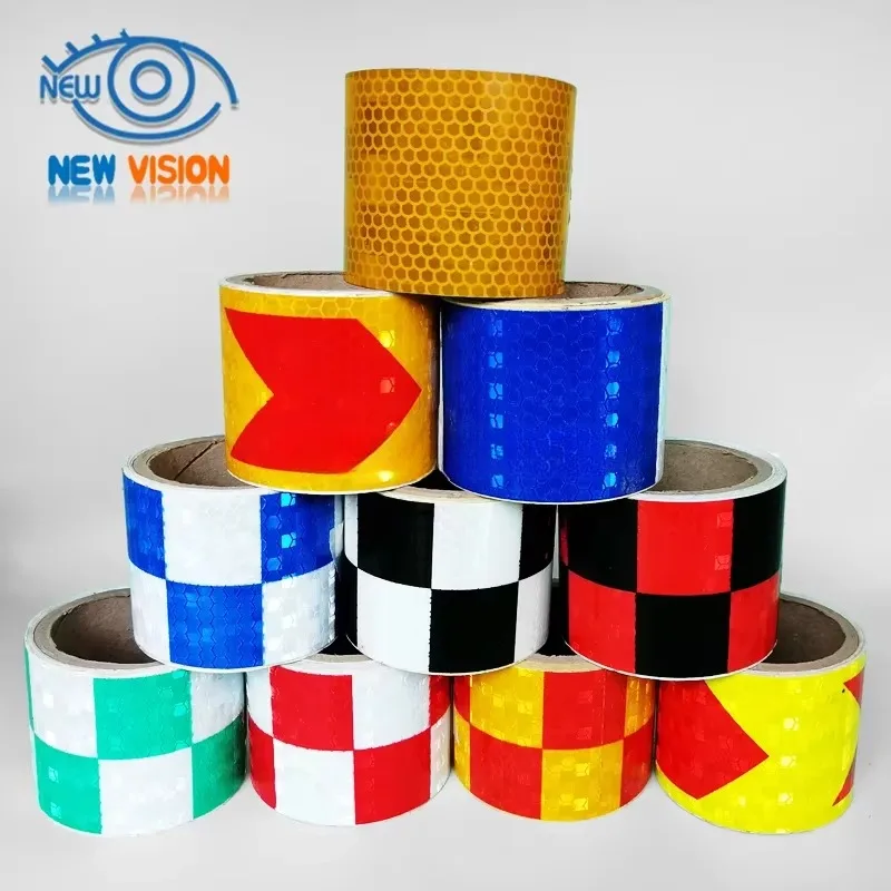 

3 Meters Safety Mark Warning Tape Reflective Stickers For Car Reflective Material，Grid Reflectors Safety Conspicuity Stickers