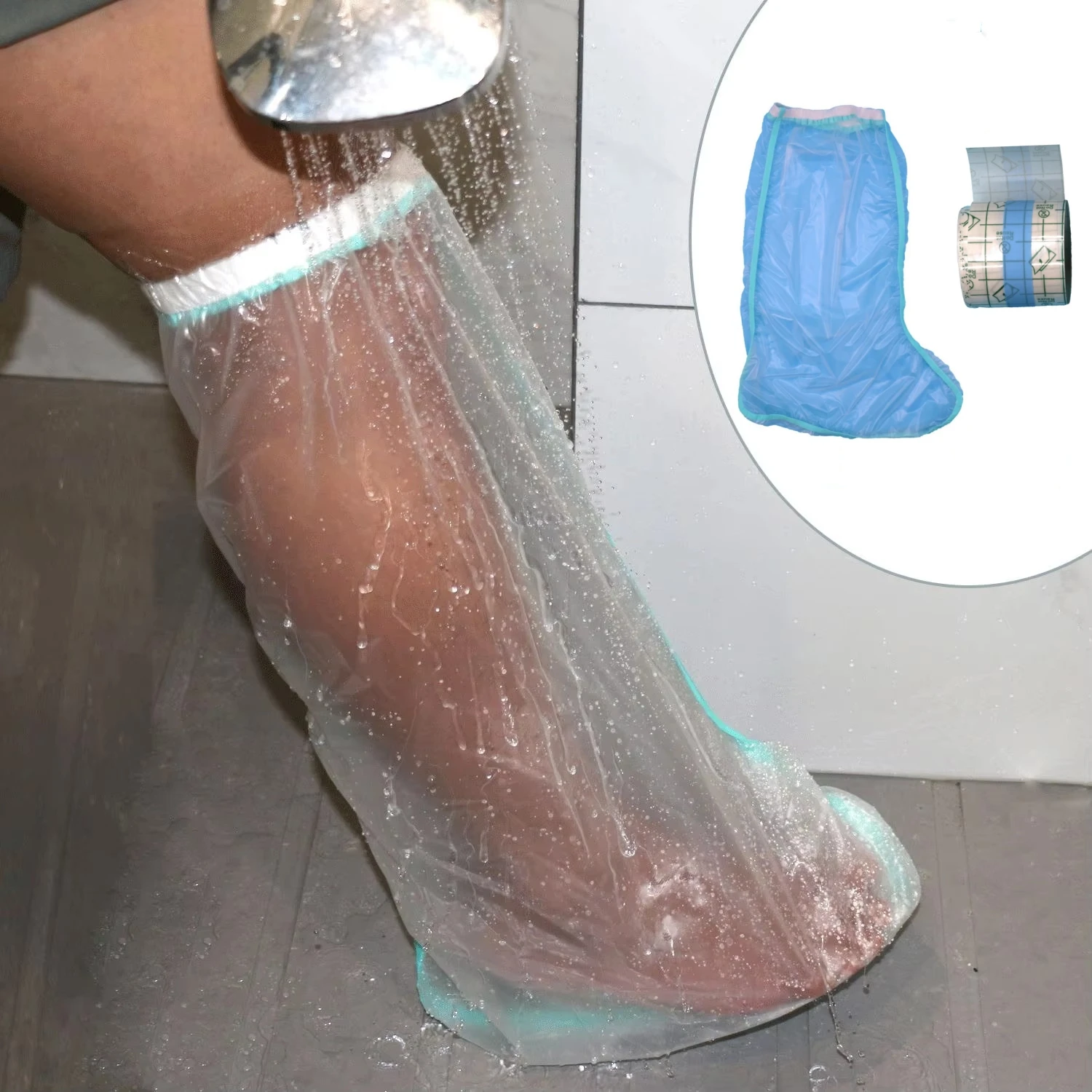 

Водонепроницаемый гипсовый чехол для душа, мягкая эластичная рука, послеоперационный уход за переломами рук, ног и ног с прозрачной перевязочной пленкой