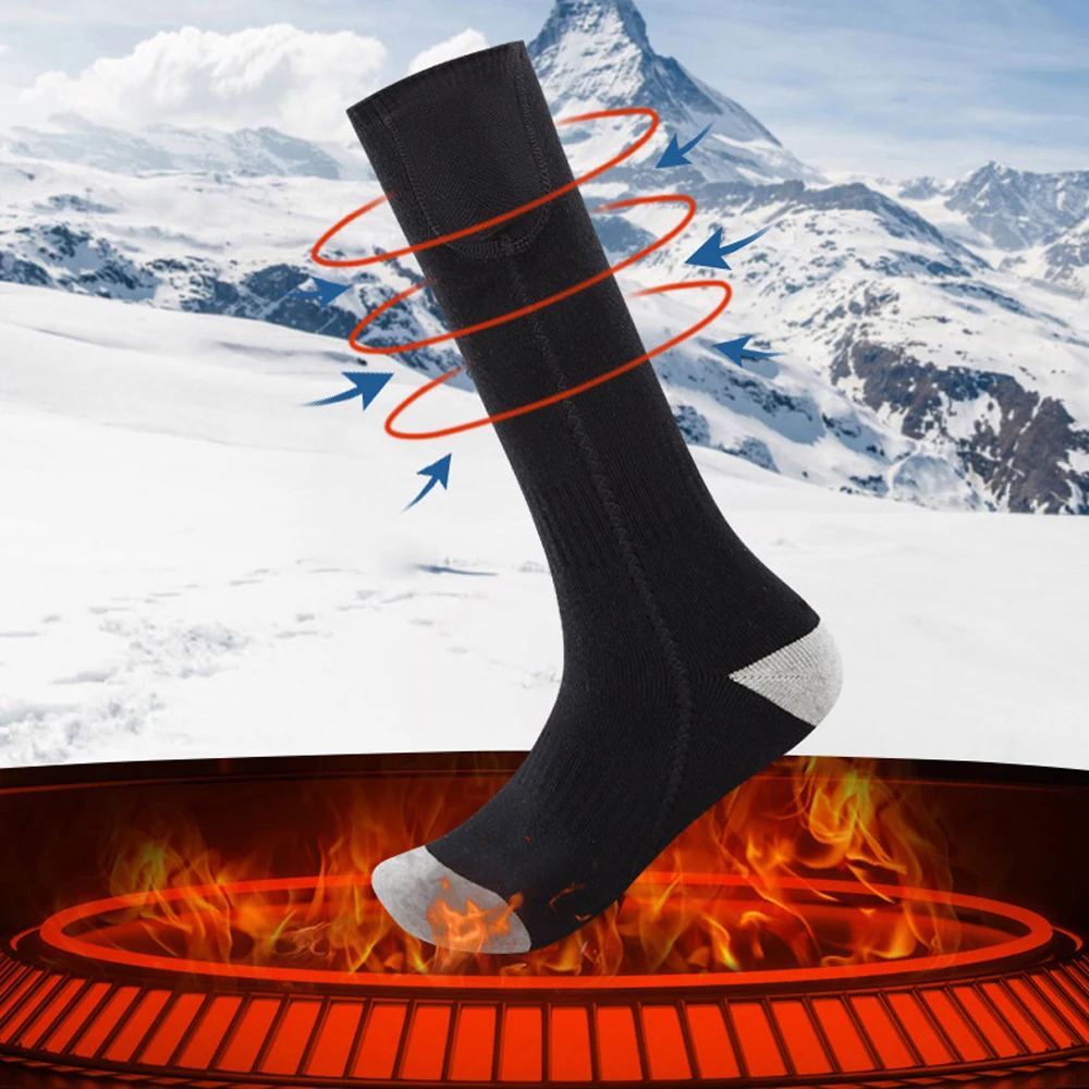 تسخين كهربائي الجوارب بطارية تعمل بالطاقة الطقس البارد الحرارة الجوارب للرجال والنساء في الهواء الطلق ركوب التخييم المشي لمسافات طويلة ركوب شتاء دافئ