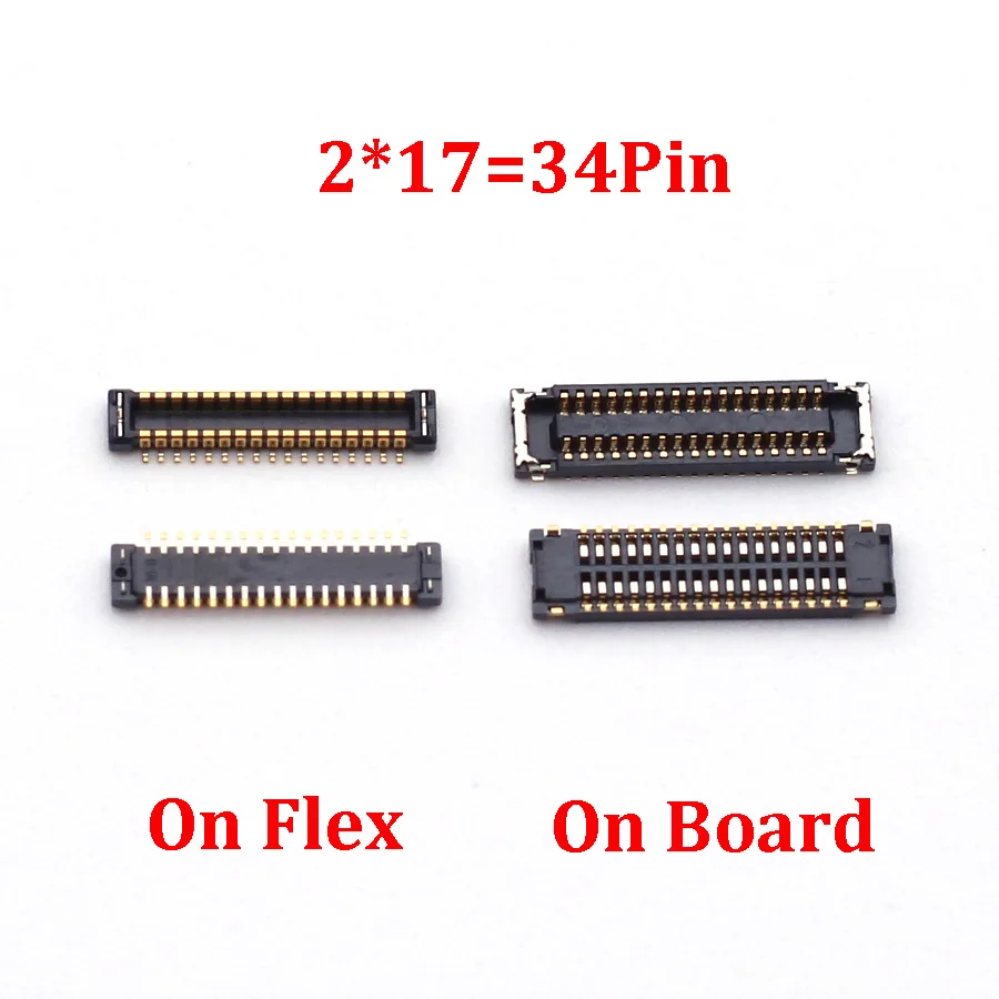 2Pcs LCD Screen Display Flex FPC Connector Plug For Huawei Honor 8X Nova4 Nova 4 4E P40 Lite 5G P30 Mate RS Enjoy 9 Board 34 Pin