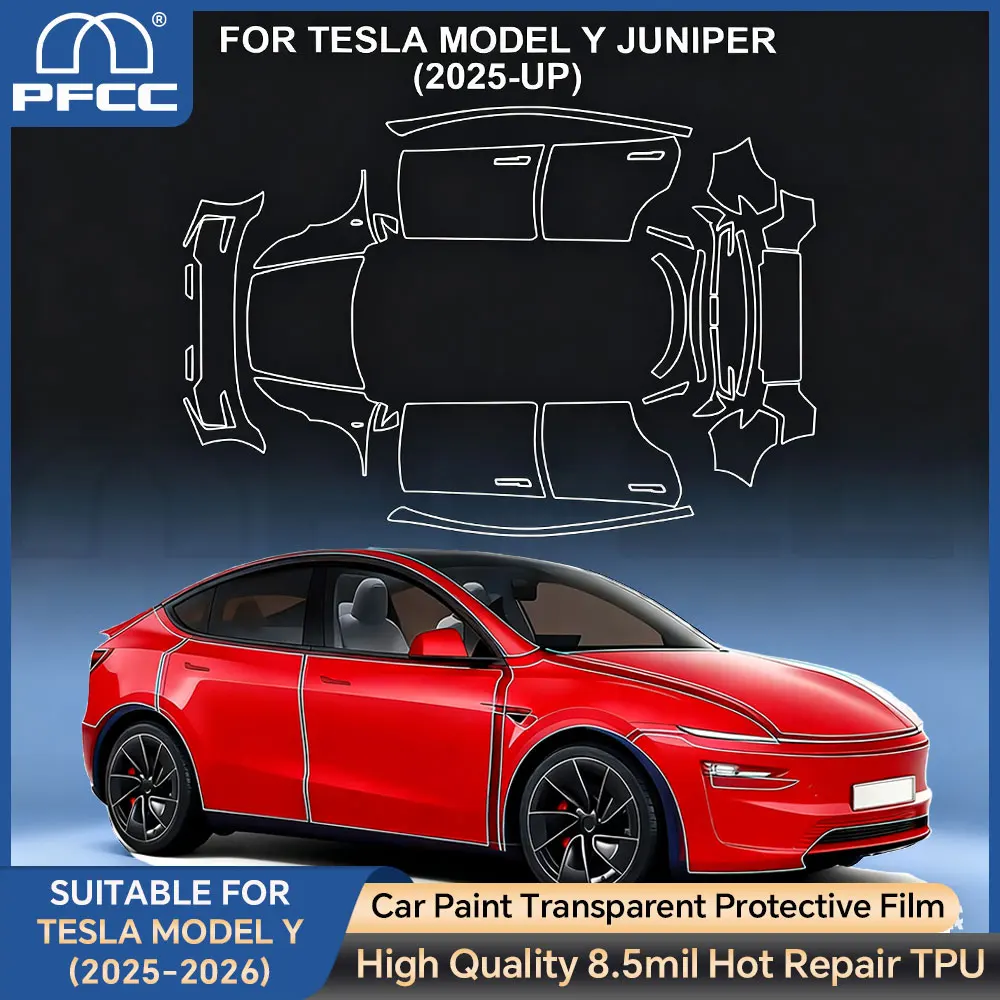

For Tesla Model Y Juniper 2025 2026 TPU Pre-cut Anti-Scratch Paint Protection Film Body Clear Resistant Car Accessories