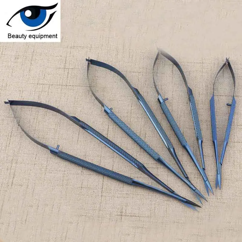 Ophthalmology microsurgery round handle ophthalmic scissors corneal scissors suture removal open eye double eyelid surgery sciss