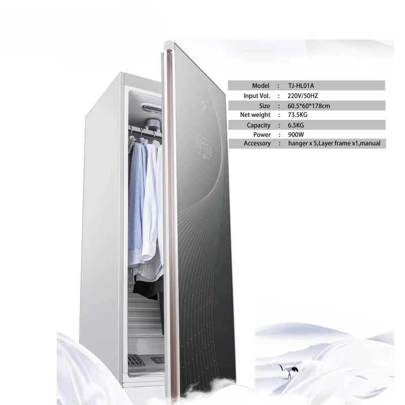 Wireless application control Smart dryer wardrobe Garment care and dryer steam wardrobe