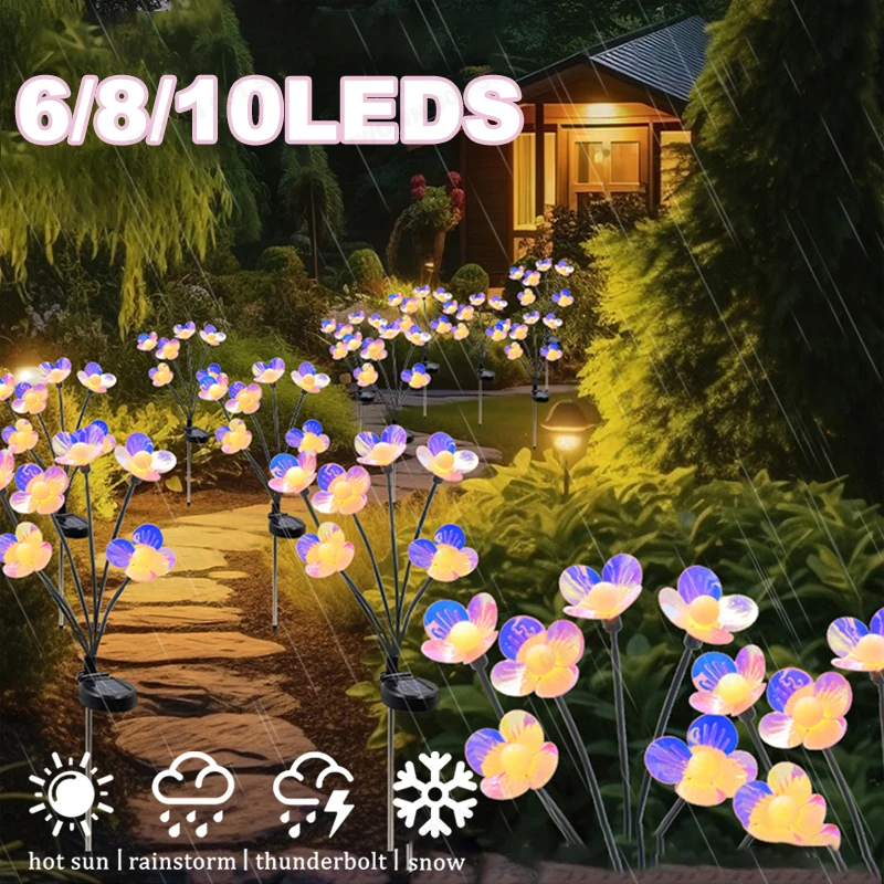 

New Outdoor Waterproof Garden Decorative Lawn Insert Lights, Firefly Butterfly Lights and Ambient Color Lights garden decoration
