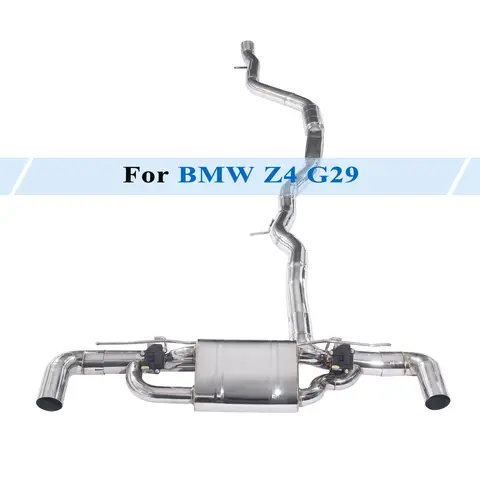 BMW Z4 G29 용 광택 배기 시스템, 밸브 머플러, 전자 진공 밸브 리모컨, 맞춤형 로고, 2019-2022